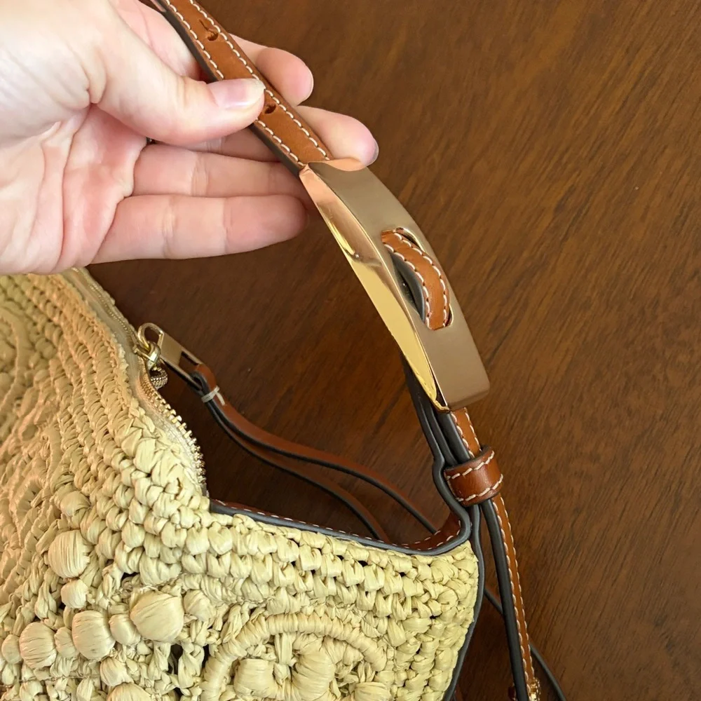Tory Burch Balloon Bag with Brown Leather Trim - Picture 4 of 8